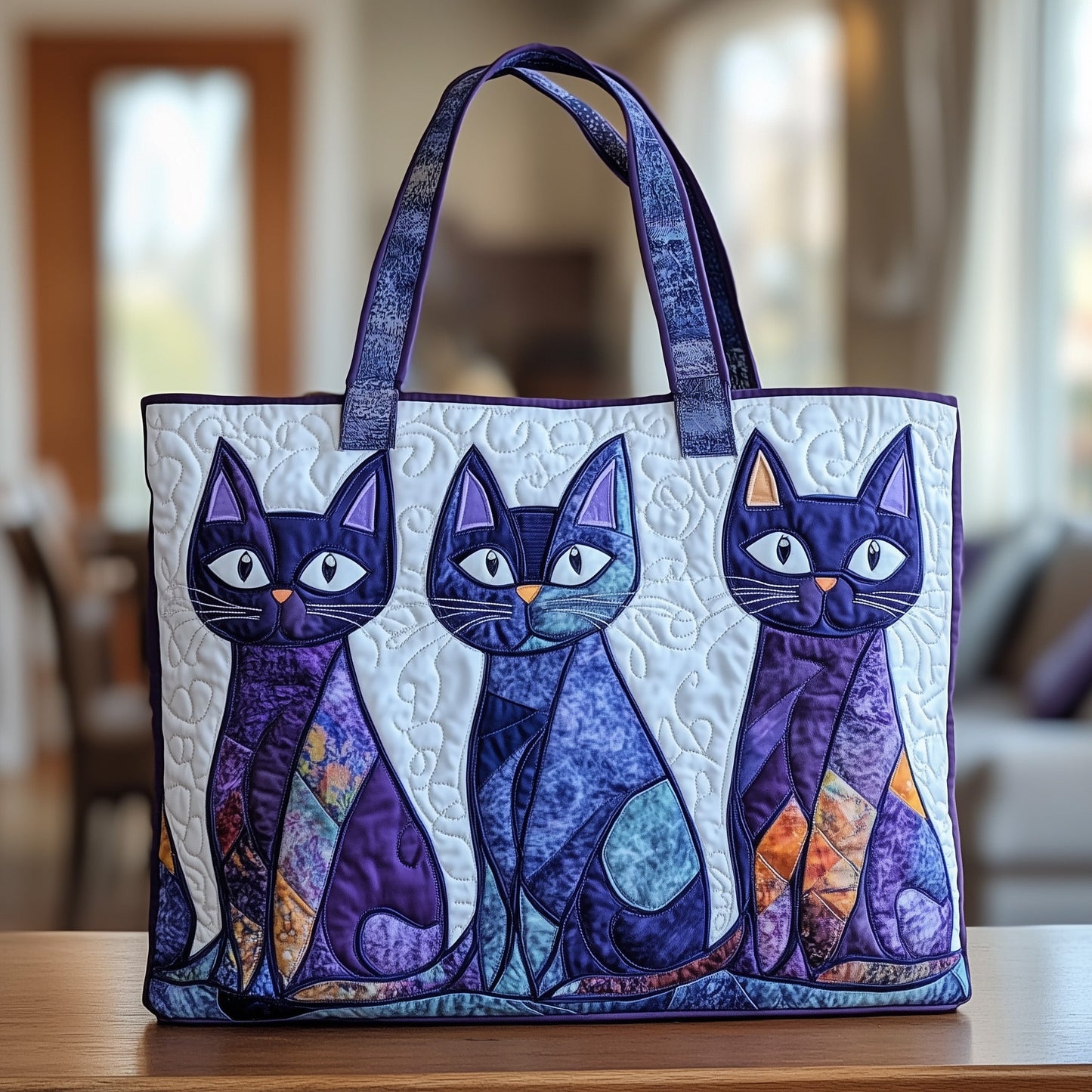 Meow Aura Quilted Tote Bag GFTONT959