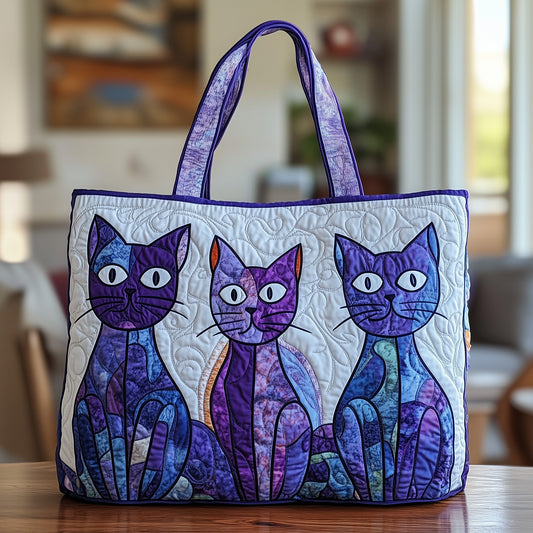 Whimsy Cat Quilted Tote Bag GFTONT961