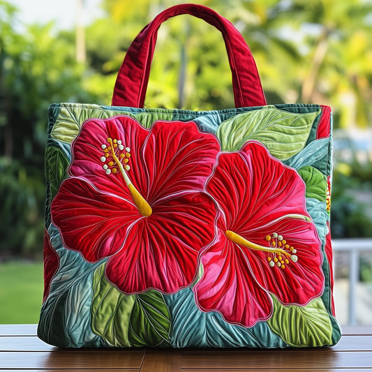 Hibiscus Quilted Tote Bag GFTONT970
