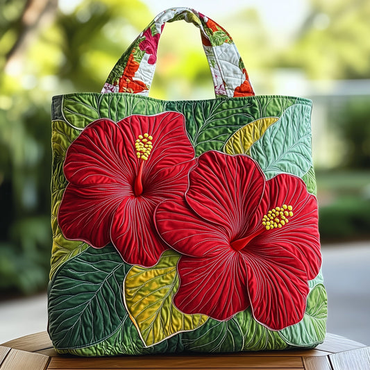 Hibiscus Quilted Tote Bag GFTONT971