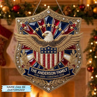 Heritage Eagle Family Crest Christmas Mica Ornament QTCUZ GFTONTD2106