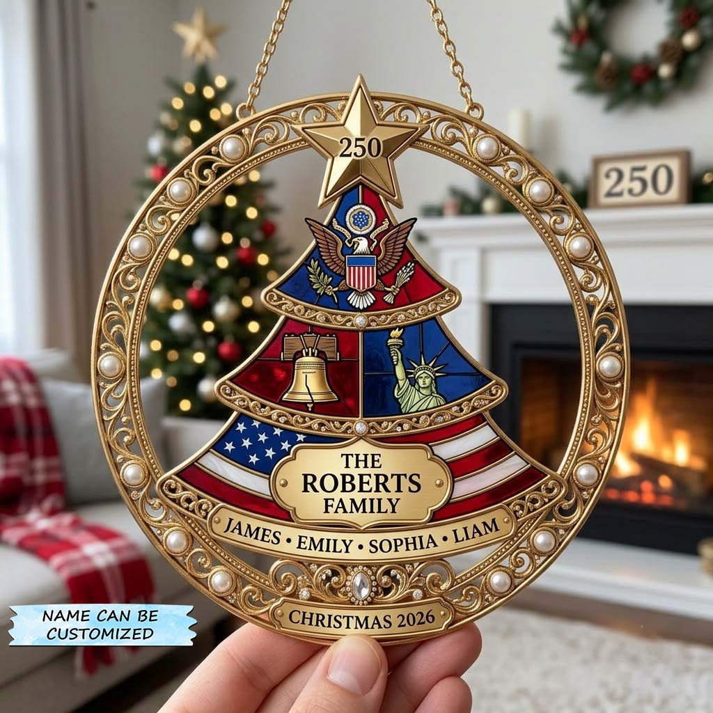 American Family Heritage Tree Christmas Mica Ornament QTCUZ GFTONTD2112