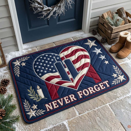 Never Forget Flag Heart Doormat GFTONTD2148