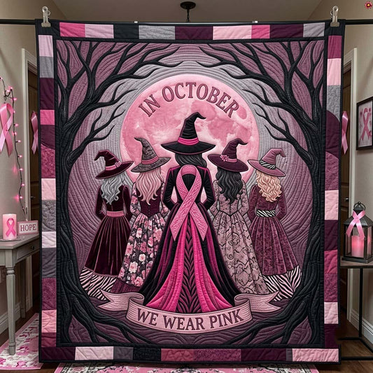 Coven Under The Pink Moon Quilted Blanket GFTONTD2173