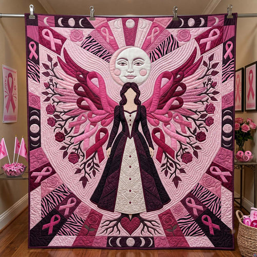 Ribbon Wings Of Strength Quilted Blanket GFTONTD2174