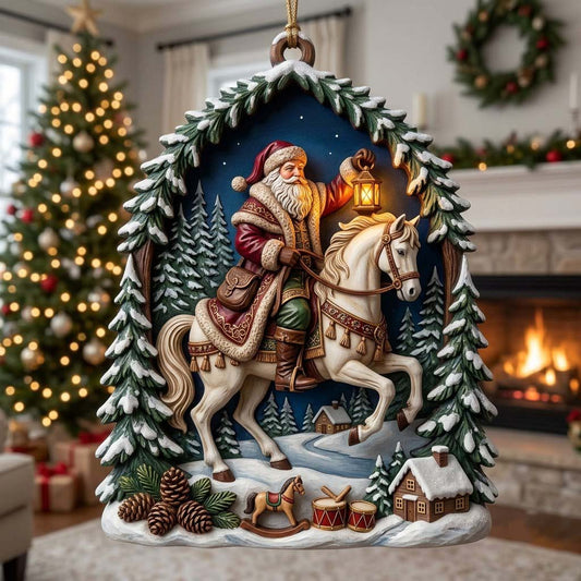 Old World Lantern Journey Christmas Mica Ornament GFTONTD2184