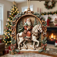 Sleigh Horse Christmas Mica Ornament GFTONTD2186
