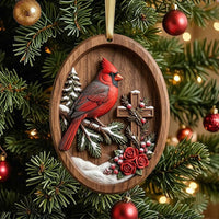Cardinal by the Chapel Christmas Mica Ornament GFTONTD2214