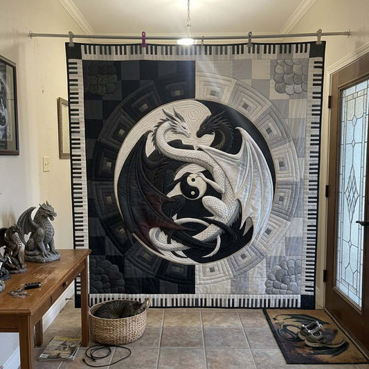 Twin Dragons Quilted Blanket GFTONTD2239