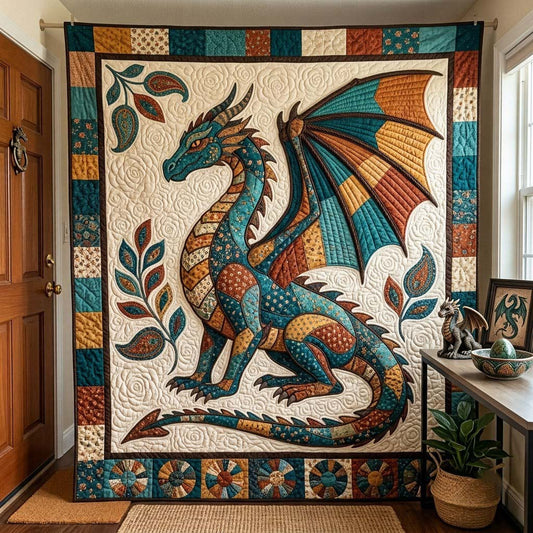 Arcane Patchwork Dragon Quilted Blanket GFTONTD2241