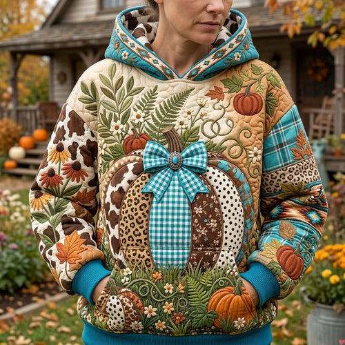 Patchwork Pumpkin Parade Hoodie GFTONTD2426