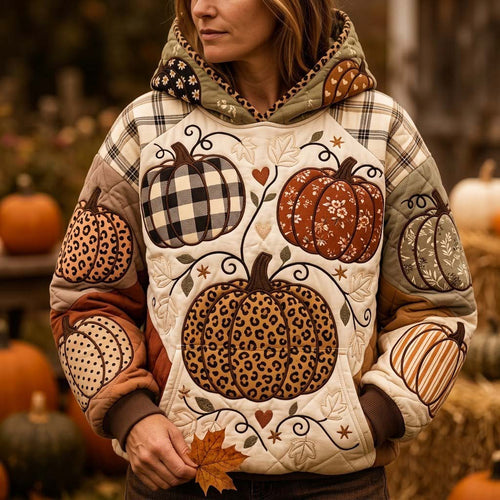 Patchwork Pumpkin Parade Hoodie GFTONTD2429
