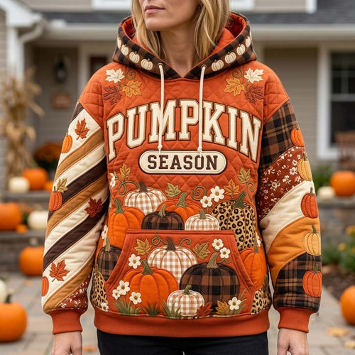 Patchwork Pumpkin Parade Hoodie GFTONTD2430