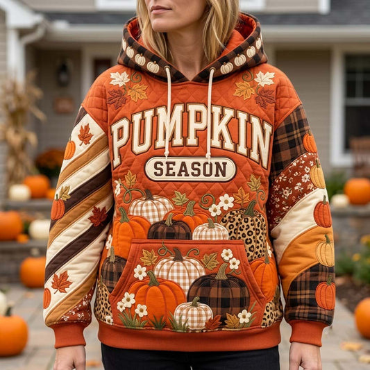 Patchwork Pumpkin Parade Hoodie GFTONTD2430