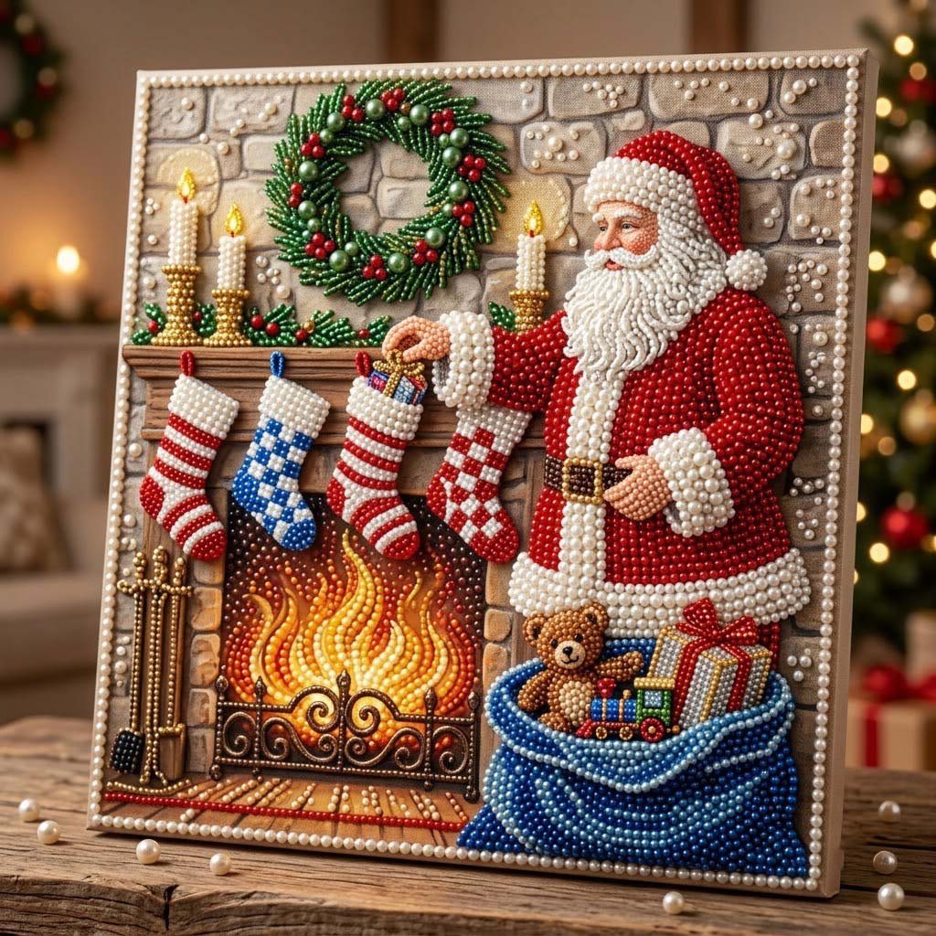 🔥 EARLY CHRISTMAS SALE 49% OFF - Christmas Santa DIY Diamond Pearl Art Kit GFTONTD2551