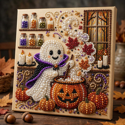 🔥 EARLY HALLOWEEN SALE 49% OFF - Ghost Halloween Cardinal DIY Diamond Pearl Art Kit GFTONTD2557