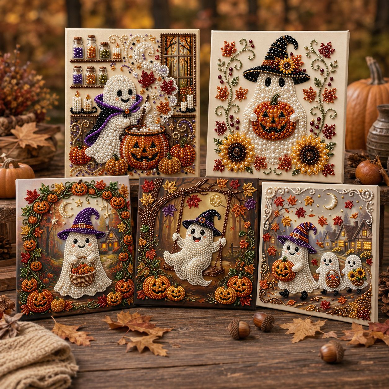 🔥 EARLY HALLOWEEN SALE 49% OFF - Ghost Halloween Cardinal DIY Diamond Pearl Art Kit GFTONTD2557