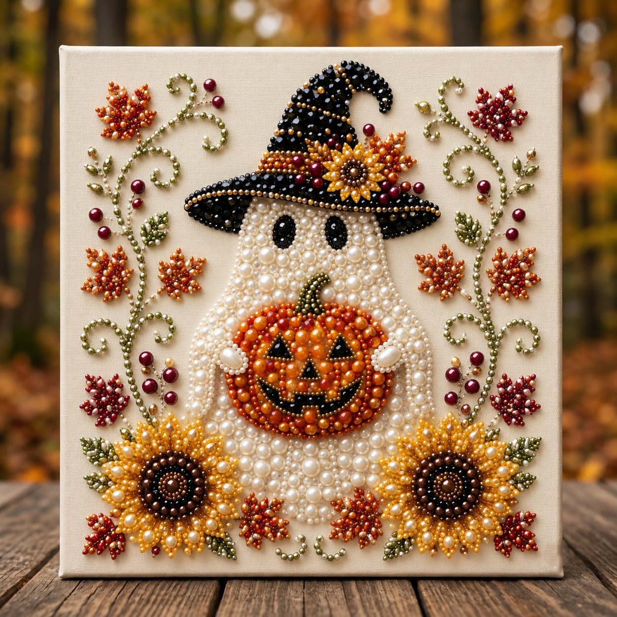 🔥 EARLY HALLOWEEN SALE 49% OFF - Ghost Halloween Cardinal DIY Diamond Pearl Art Kit GFTONTD2557
