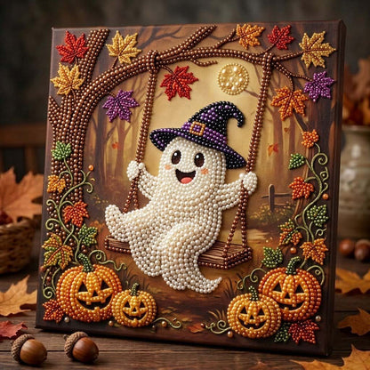 🔥 EARLY HALLOWEEN SALE 49% OFF - Ghost Halloween Cardinal DIY Diamond Pearl Art Kit GFTONTD2557