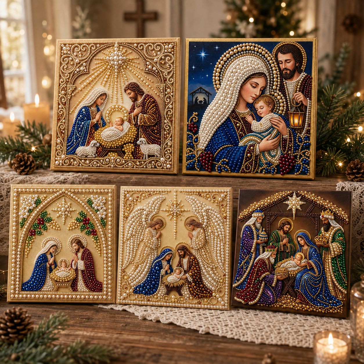 🔥 EARLY CHRISTMAS SALE 49% OFF - Birthday Jesus DIY Diamond Pearl Art Kit GFTONTD2563