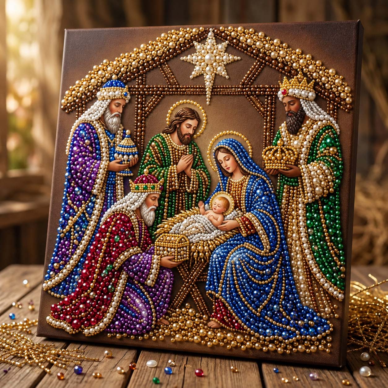 🔥 EARLY CHRISTMAS SALE 49% OFF - Birthday Jesus DIY Diamond Pearl Art Kit GFTONTD2563