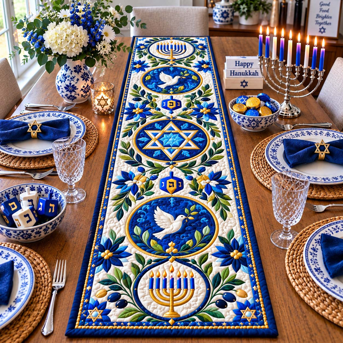 Festival of Lights Quilted Table Runner GFTONTD2748