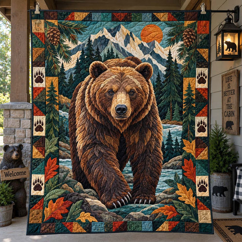 Wild Mountain Bears Quilted Blanket GFTONTD2777