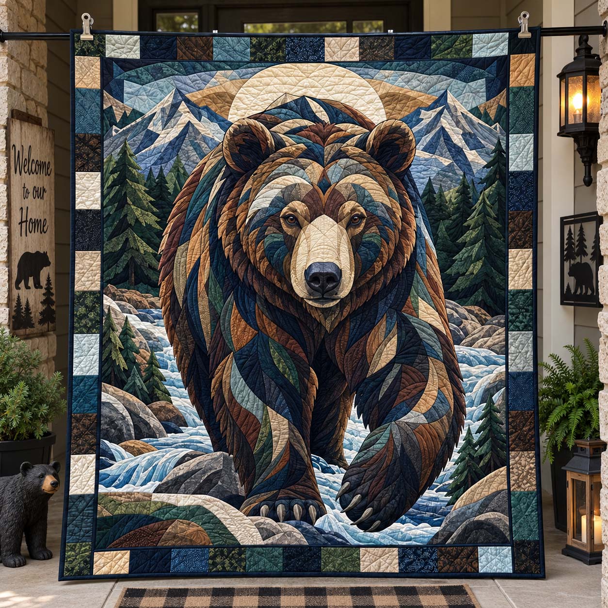 Wild Mountain Bears Quilted Blanket GFTONTD2778