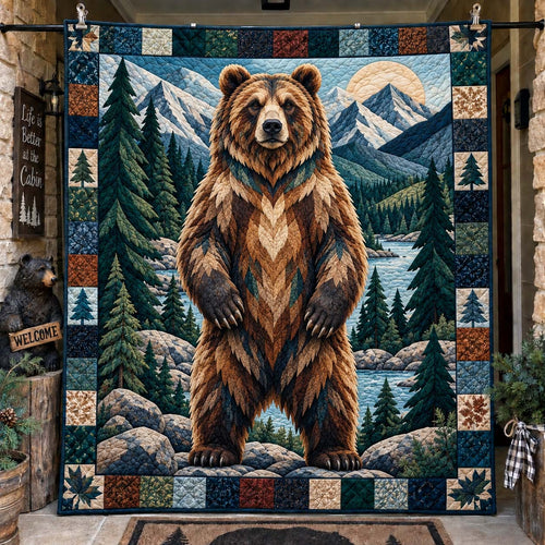 Wild Mountain Bears Quilted Blanket GFTONTD2781