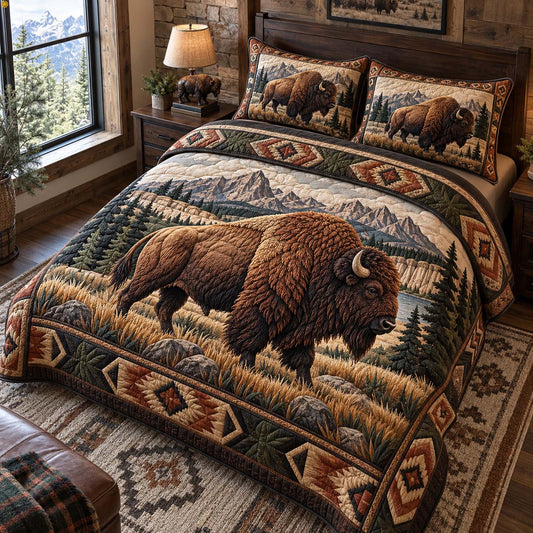 Wild Majesty 3-Piece Quilted Bedding Set GFTONTD2865