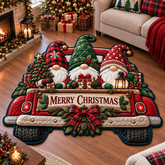 Cozy Gnome Christmas Custom Shape Area Rug GFTONTD2872
