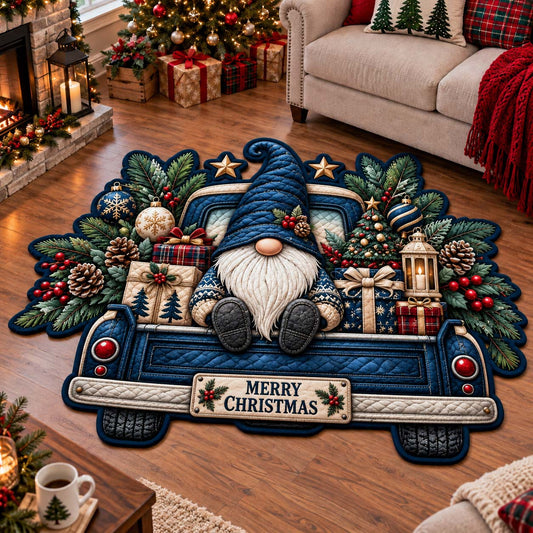 Cozy Gnome Christmas Custom Shape Area Rug GFTONTD2873