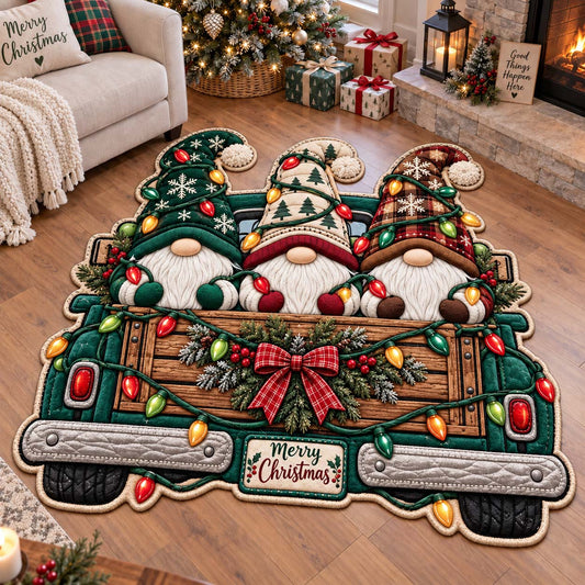 Cozy Gnome Christmas Custom Shape Area Rug GFTONTD2874
