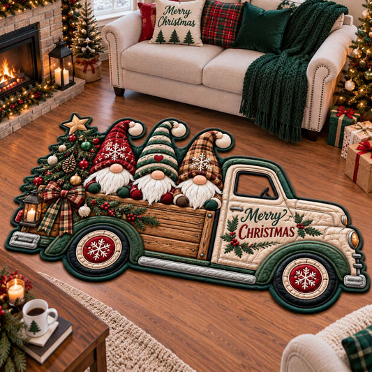 Cozy Gnome Christmas Custom Shape Area Rug GFTONTD2875