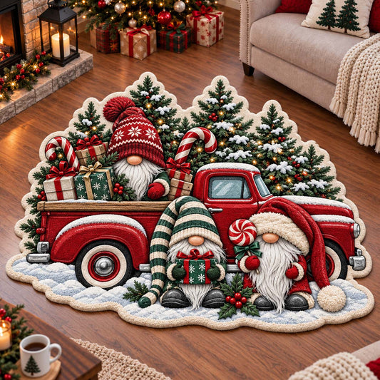 Cozy Gnome Christmas Custom Shape Area Rug GFTONTD2877