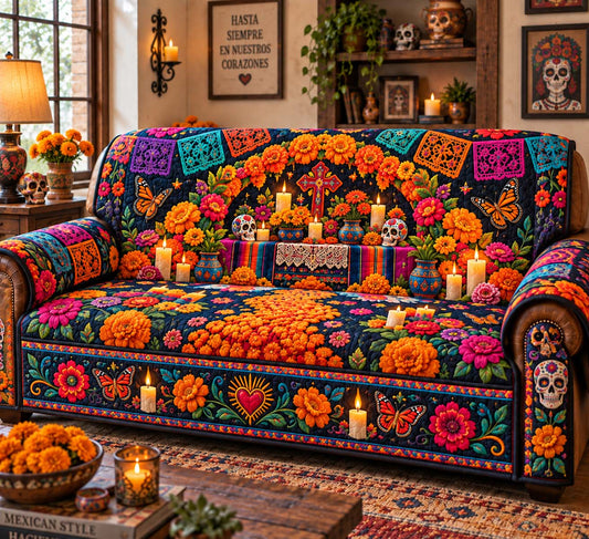 Marigold Spirit Fiesta Quilted Sofa Cover GFTONTD2898