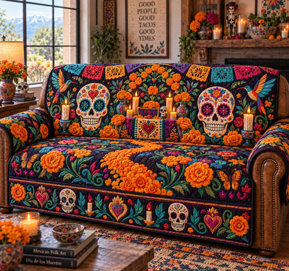 Marigold Spirit Fiesta Quilted Sofa Cover GFTONTD2899