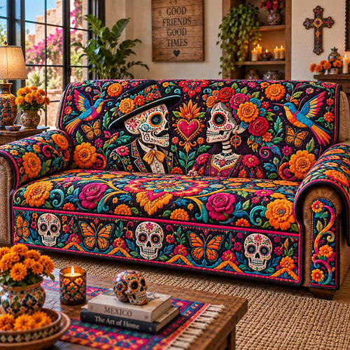 Marigold Spirit Fiesta Quilted Sofa Cover GFTONTD2900