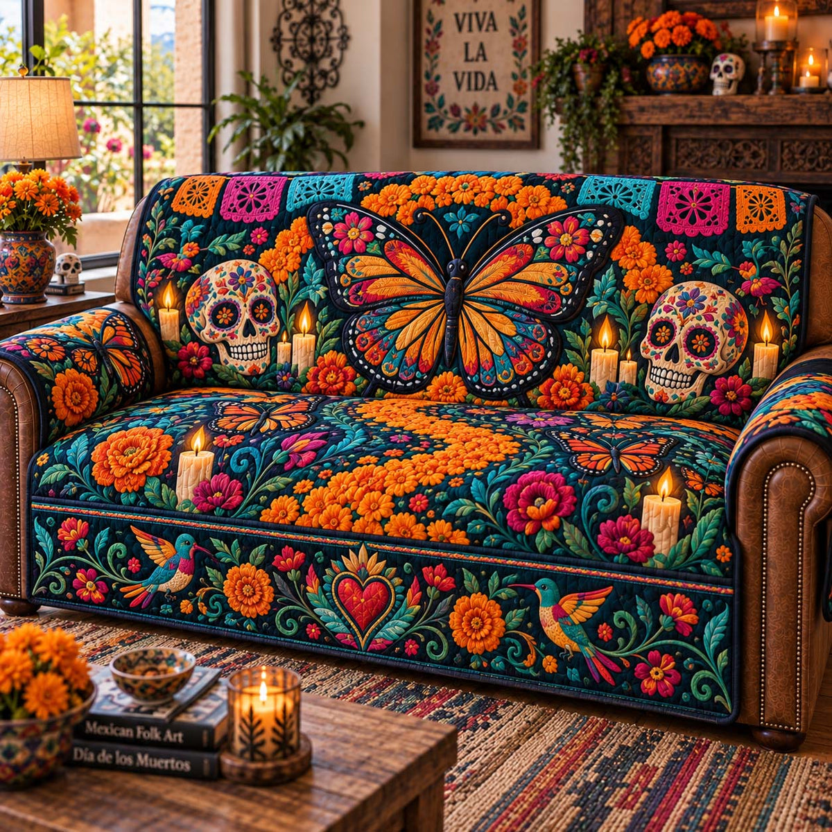 Marigold Spirit Fiesta Quilted Sofa Cover GFTONTD2902