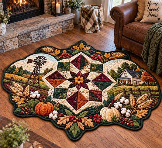 Farmhouse Harvest Custom Shape Area Rug GFTONTD2905