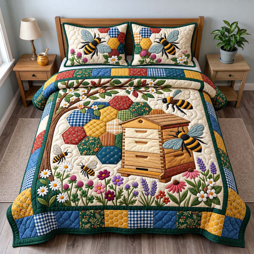 Farmhouse Life 3-Piece Quilted Bedding Set GFTONTD2968