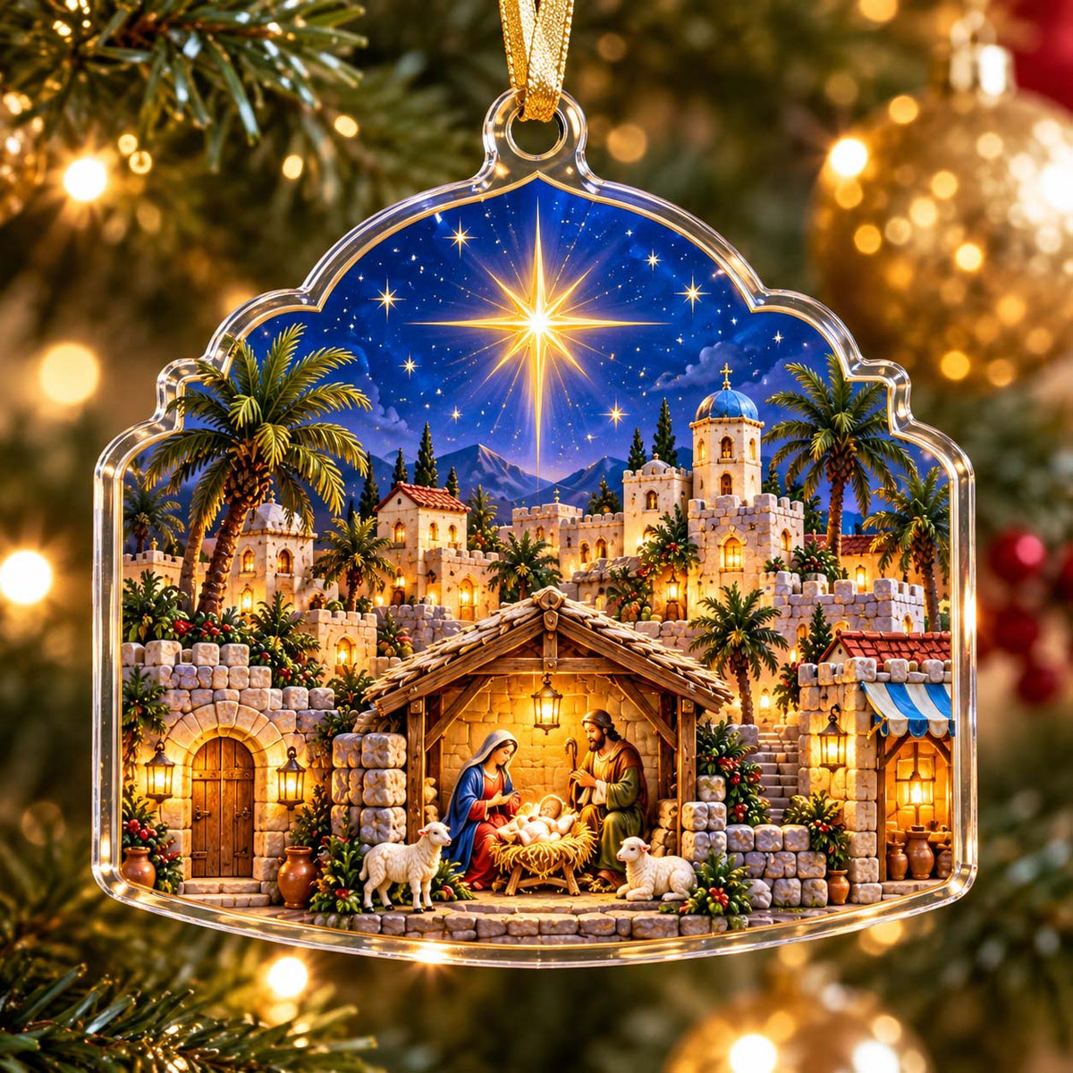 Little Town of Bethlehem Christmas Ornament Mica GFTONTD3001C1