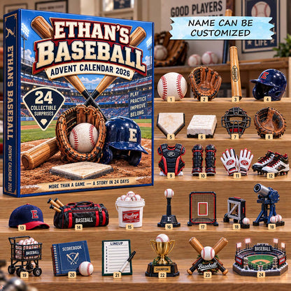 Personalized Baseball Advent Calendar 2026 QTCUZ GFTONTD3032