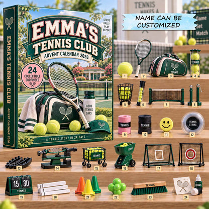 Personalized Tennis Advent Calendar 2026 QTCUZ GFTONTD3035