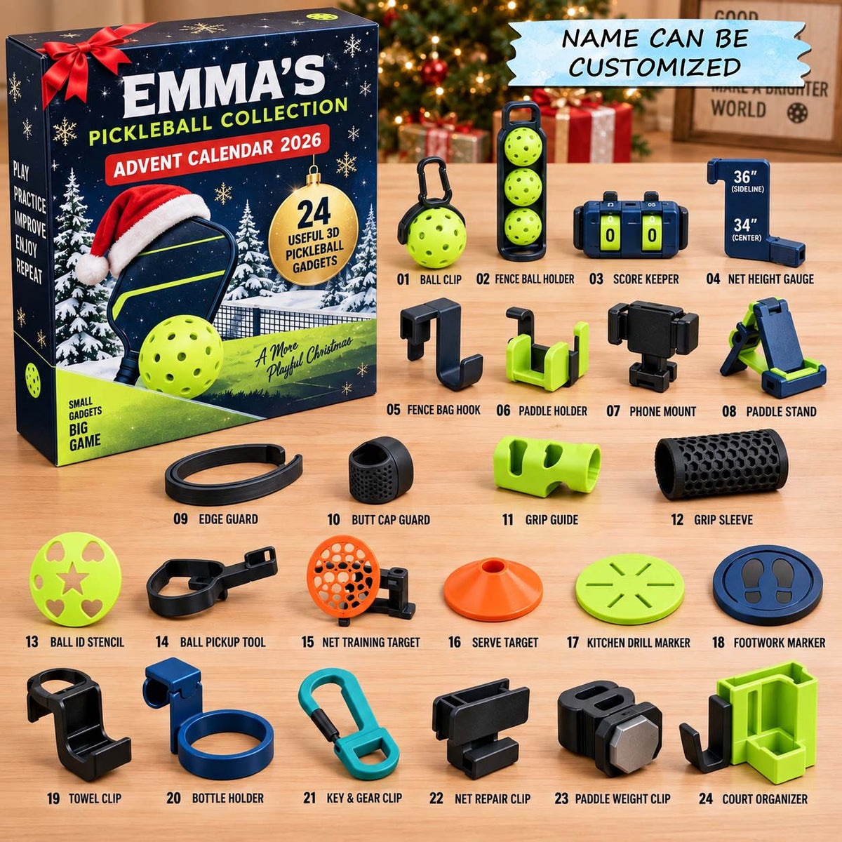 Personalized Pickleball Collection Advent Calendar 2026Advent Calendar 2026 QTCUZ GFTONTD3089