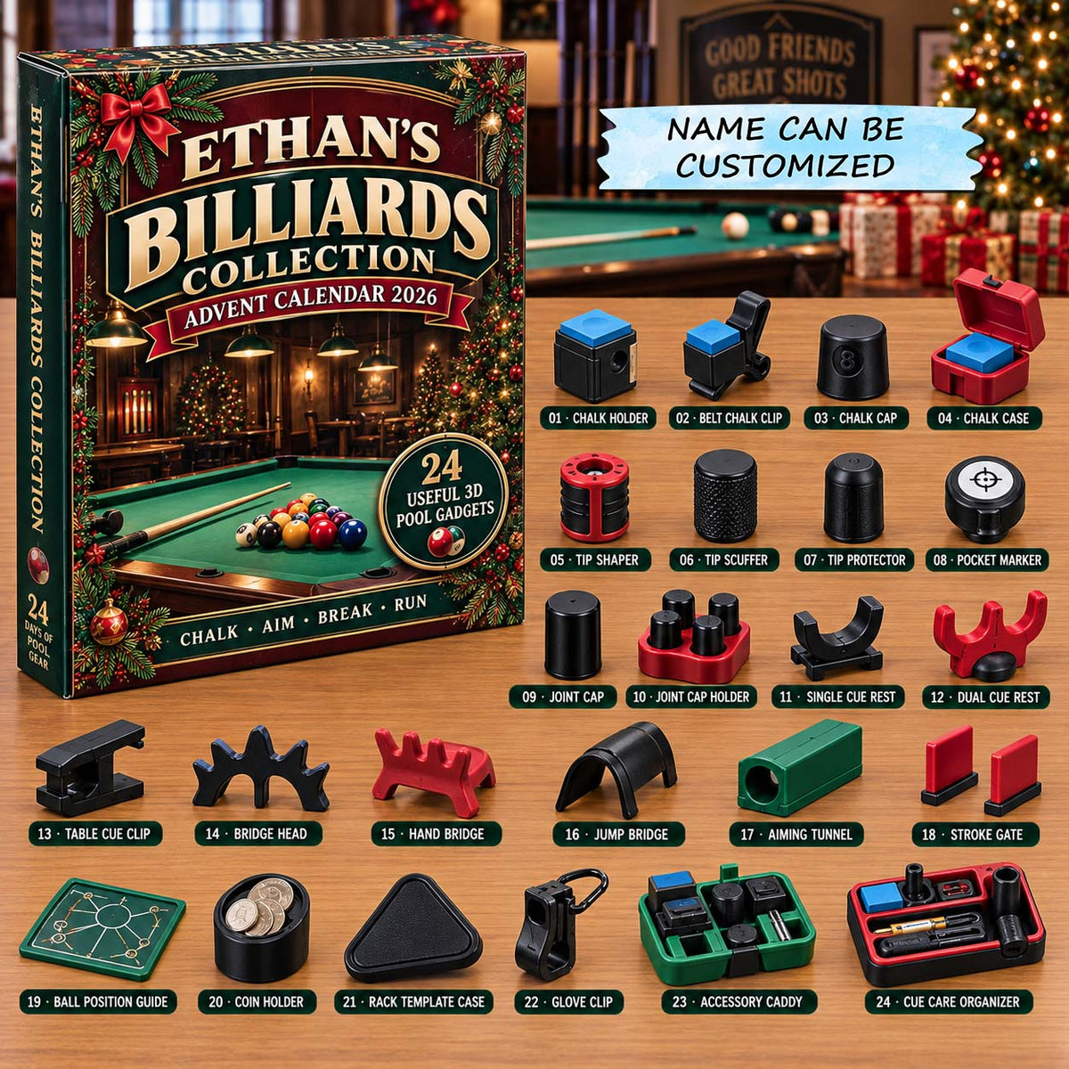Personalized Billiards Collection Advent Calendar 2026Advent Calendar 2026 QTCUZ GFTONTD3092