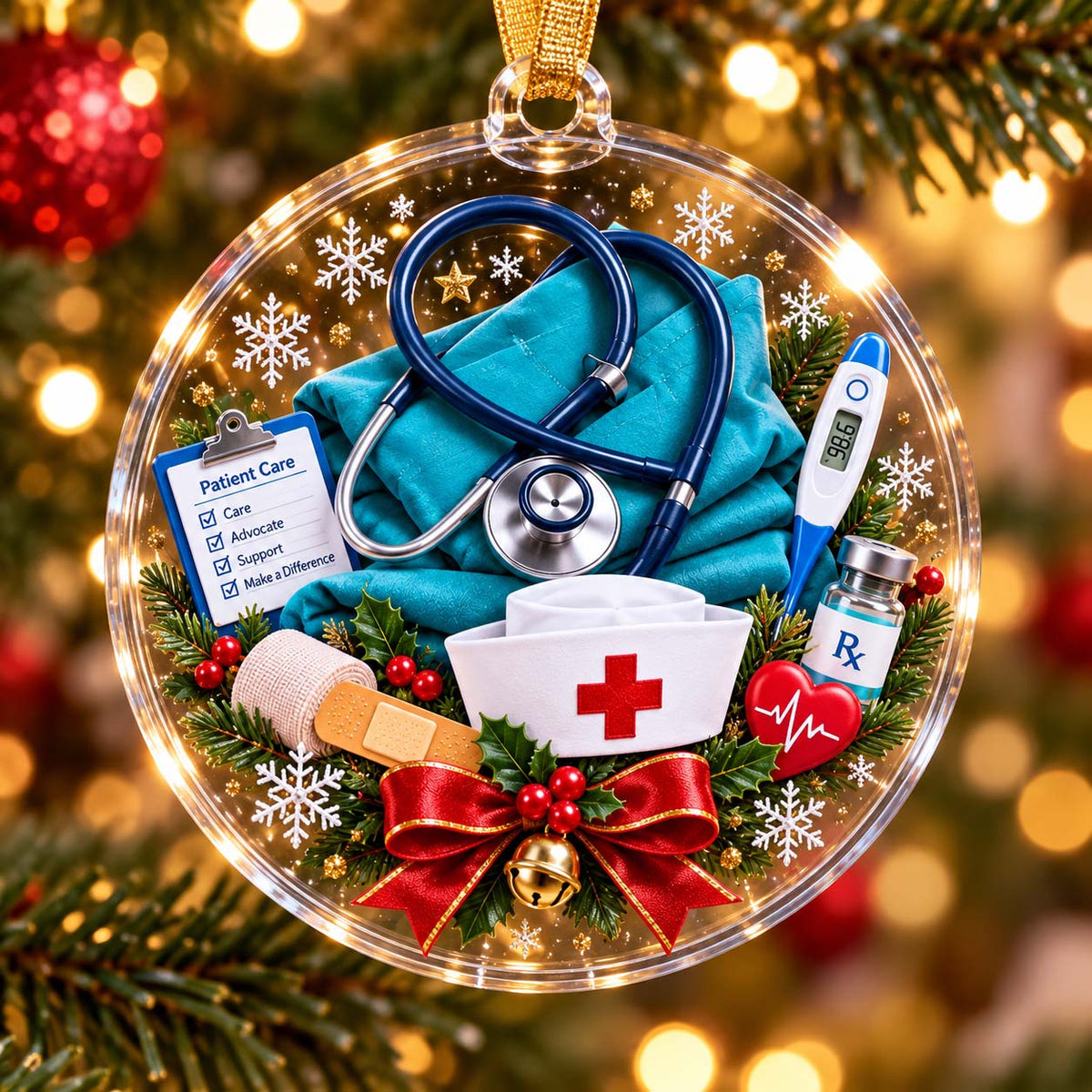 Personalized Nurse Christmas Ornament Mica GFTONTD3115C1