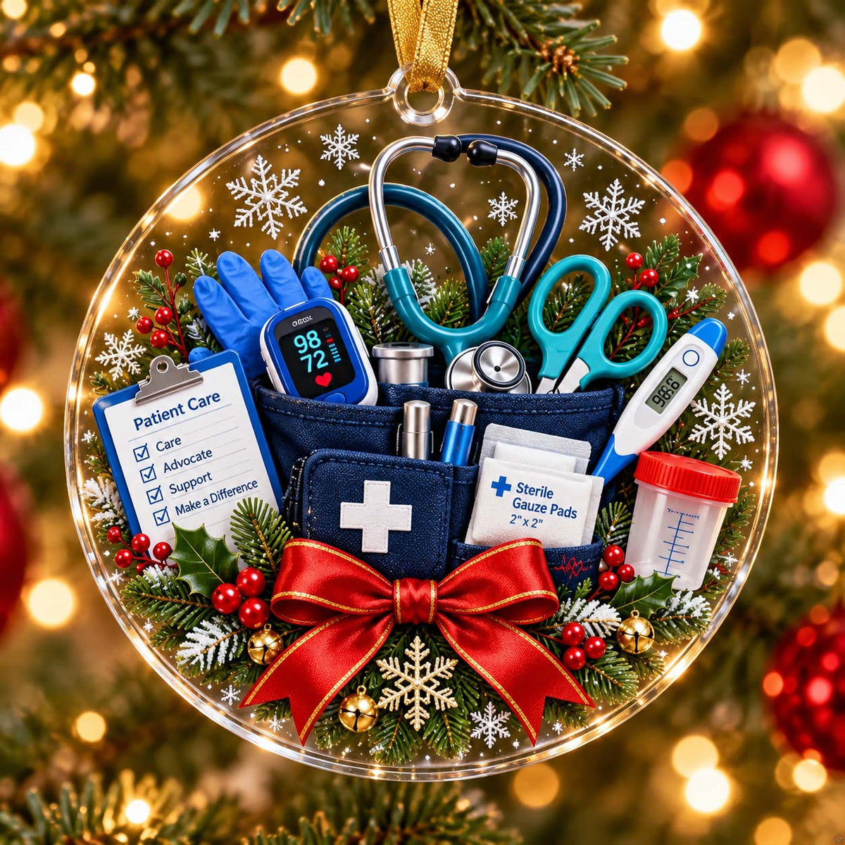 Personalized Nurse Christmas Ornament Mica GFTONTD3115C2