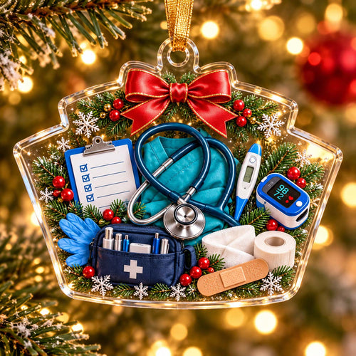 Personalized Nurse Christmas Ornament Mica GFTONTD3115C3
