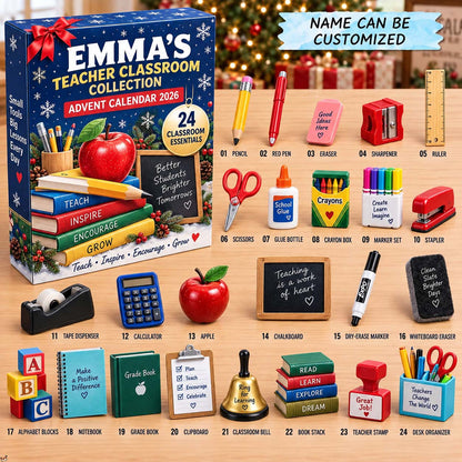 Personalized Teacher Advent Calendar 2026 QTCUZ GFTONTD3116